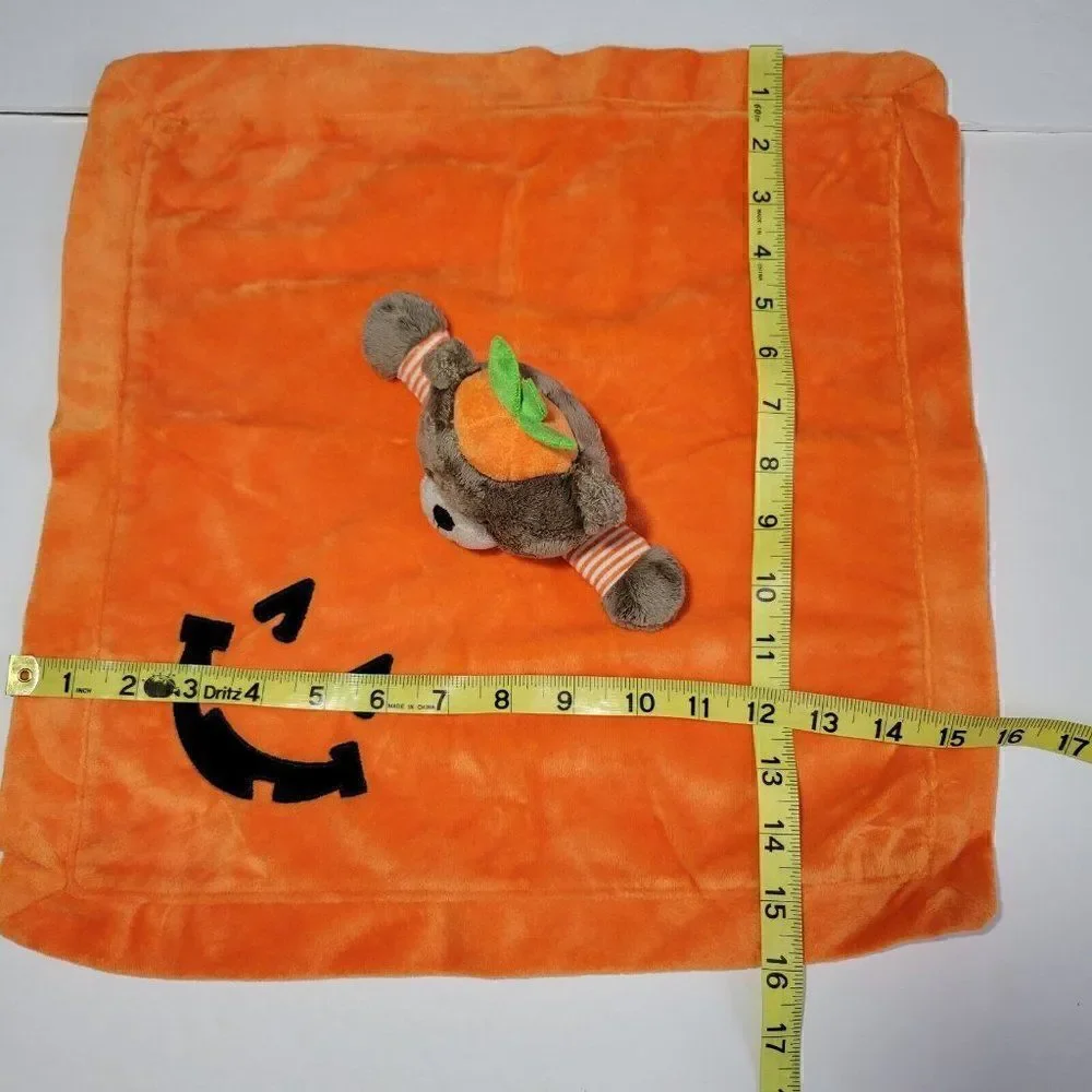 ‎Carters Halloween Baby Lovey Rattle Security Blanket Pumpkin Bear